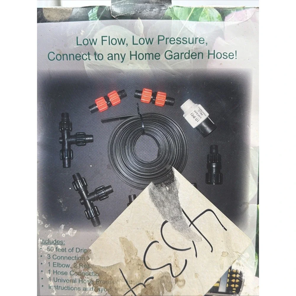 50FT Garden Soxx Drip Irrigation System Kit Plant Watering Garden